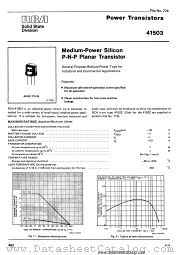 41503 datasheet pdf RCA Solid State