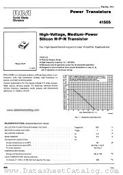 41505 datasheet pdf RCA Solid State