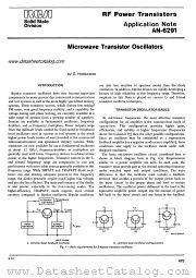 AN-6291 datasheet pdf RCA Solid State