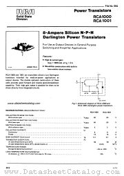 RCA1001 datasheet pdf RCA Solid State