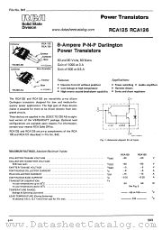 RCA126 datasheet pdf RCA Solid State