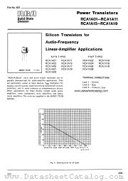 RCA1A19 datasheet pdf RCA Solid State