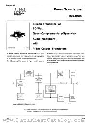 RCA1B06 datasheet pdf RCA Solid State