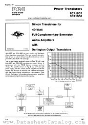 RCA1B07 datasheet pdf RCA Solid State