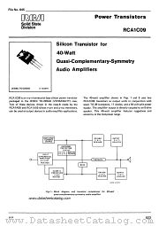 RCA1C09 datasheet pdf RCA Solid State