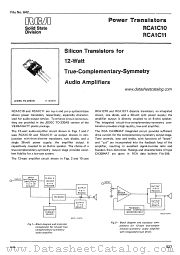 RCA1C11 datasheet pdf RCA Solid State