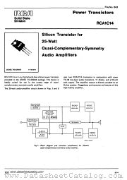 RCA1C14 datasheet pdf RCA Solid State