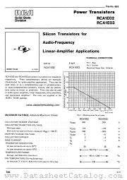 RCA1E02 datasheet pdf RCA Solid State