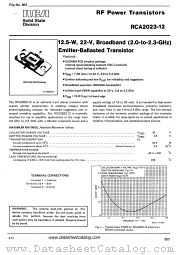 RCA2023-12 datasheet pdf RCA Solid State