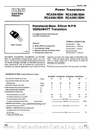 RCA29C/SDH datasheet pdf RCA Solid State