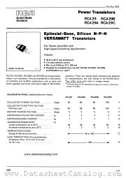 RCA29 datasheet pdf RCA Solid State