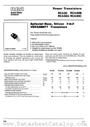 RCA30C datasheet pdf RCA Solid State