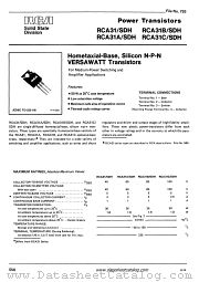 RCA31C/SDH datasheet pdf RCA Solid State