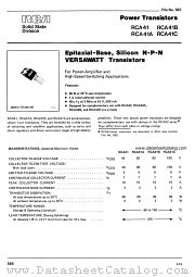 RCA41 datasheet pdf RCA Solid State