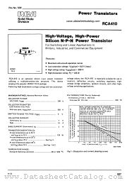 RCA410 datasheet pdf RCA Solid State