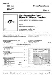 RCA413 datasheet pdf RCA Solid State