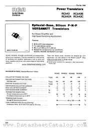 RCA42A datasheet pdf RCA Solid State