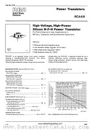 RCA431 datasheet pdf RCA Solid State