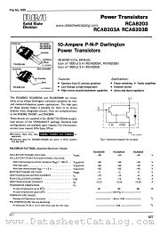 RCA8203 datasheet pdf RCA Solid State