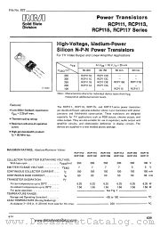 RCP117 datasheet pdf RCA Solid State