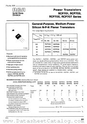 RCP703C datasheet pdf RCA Solid State