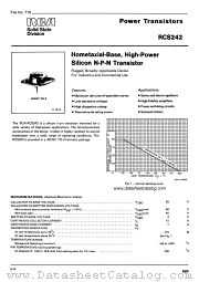 RCS242 datasheet pdf RCA Solid State