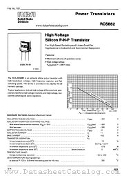 RCS882 datasheet pdf RCA Solid State