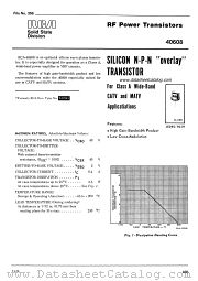 RCA TA2761 datasheet pdf RCA Solid State