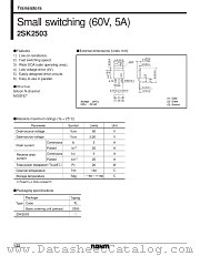 2SK2503 datasheet pdf ROHM