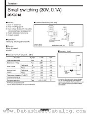 2SK3018 datasheet pdf ROHM