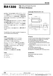 BA1320 datasheet pdf ROHM