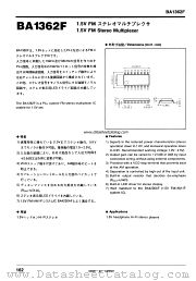 BA1362F datasheet pdf ROHM