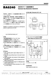 BA6240 datasheet pdf ROHM