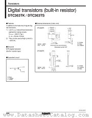DTC363T datasheet pdf ROHM