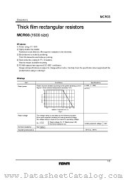 MCR03 datasheet pdf ROHM