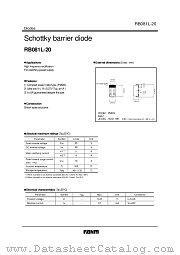 RB081L-20 datasheet pdf ROHM