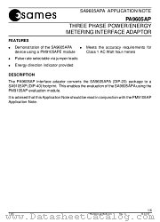 PA9605AP datasheet pdf Sames