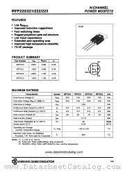 IRFP223 datasheet pdf Samsung Electronic