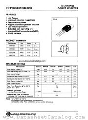 IRFP330 datasheet pdf Samsung Electronic