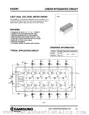 KA2281G datasheet pdf Samsung Electronic