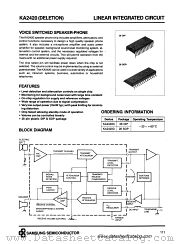 KA2420 datasheet pdf Samsung Electronic