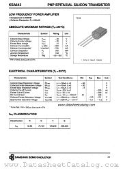 KSA643 datasheet pdf Samsung Electronic