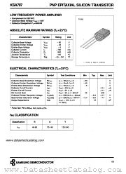 KSA707 datasheet pdf Samsung Electronic