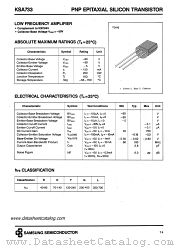 KSA733 datasheet pdf Samsung Electronic