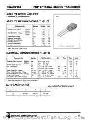 KSA953 datasheet pdf Samsung Electronic