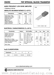 KSA992 datasheet pdf Samsung Electronic