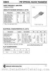 KSB810 datasheet pdf Samsung Electronic