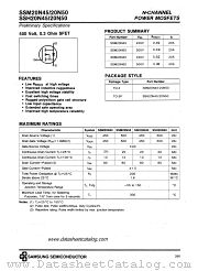 SSM20N45 datasheet pdf Samsung Electronic