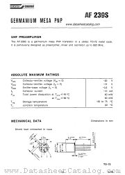 AF239S datasheet pdf SGS-ATES