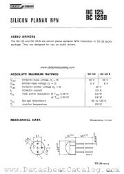 BC125B datasheet pdf SGS-ATES